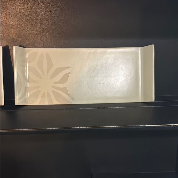 White Rectangular Ceramic Tray - Picture 3 of 3